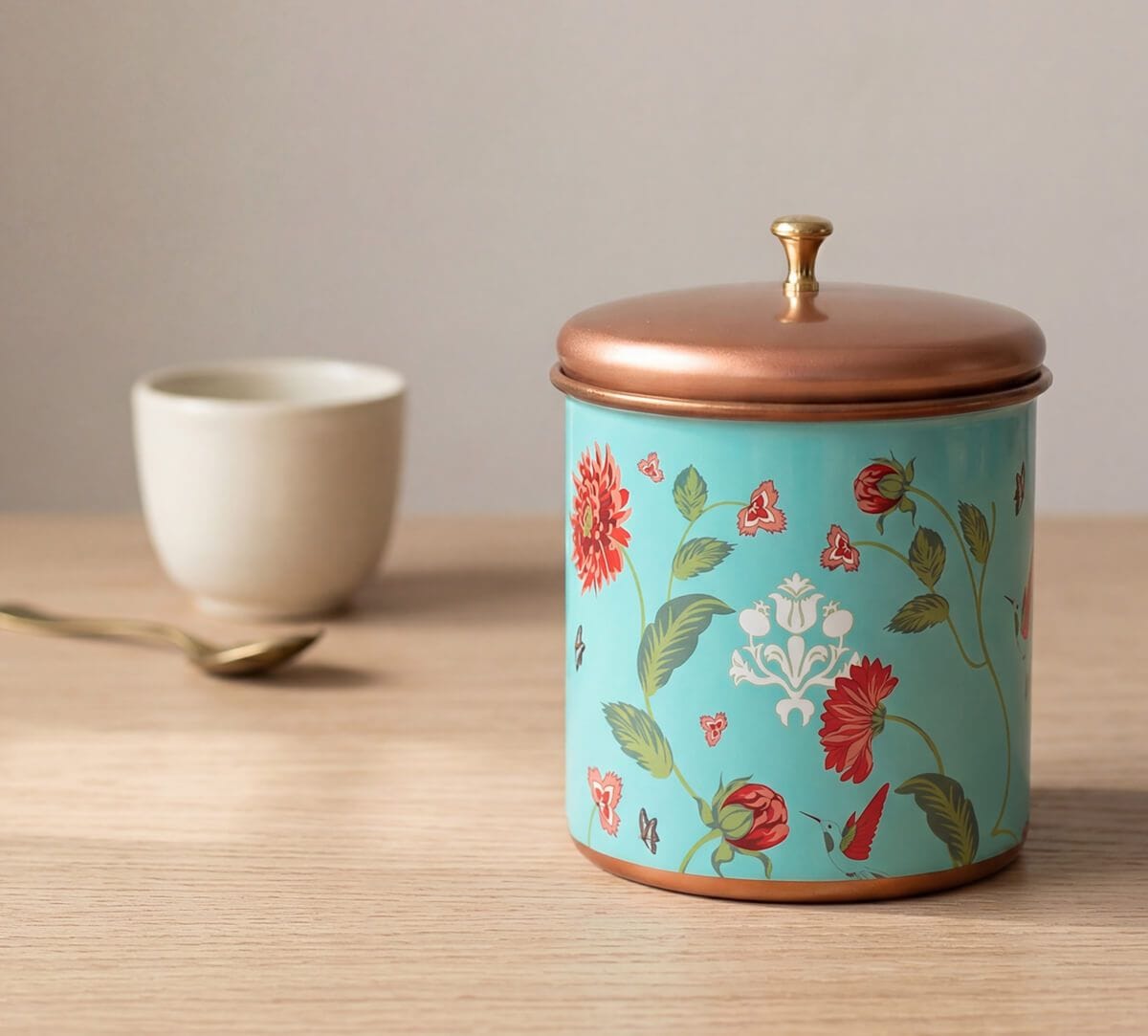 Zinnian Jazz Steel Cookie Jar