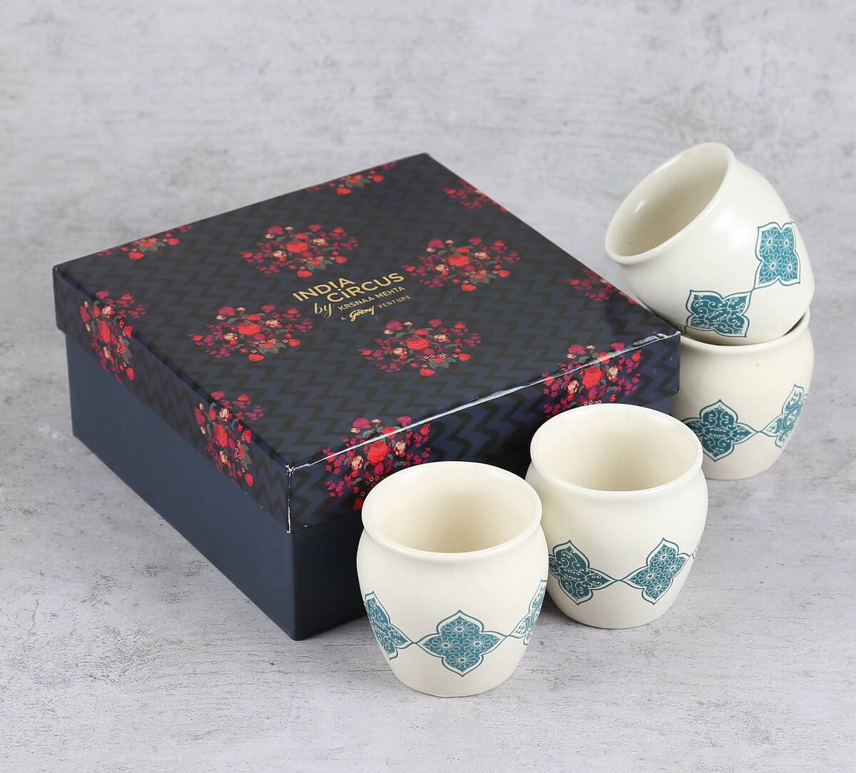 India Circus by Krsnaa Mehta The Morning Glory Kullad (Set of 4)