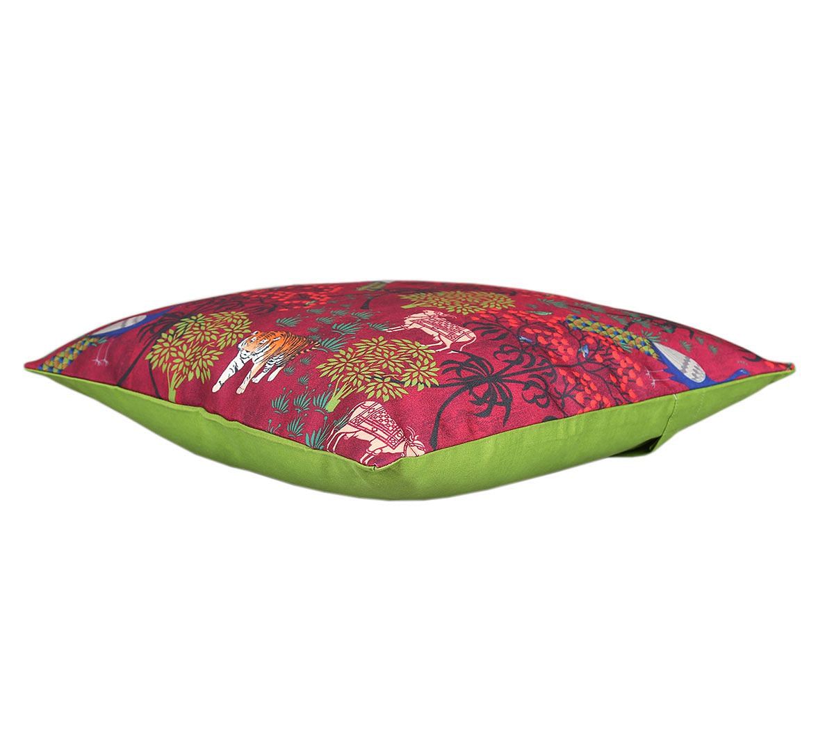 India Circus Call of the Wilderness Canvas Blend Cushion Cover