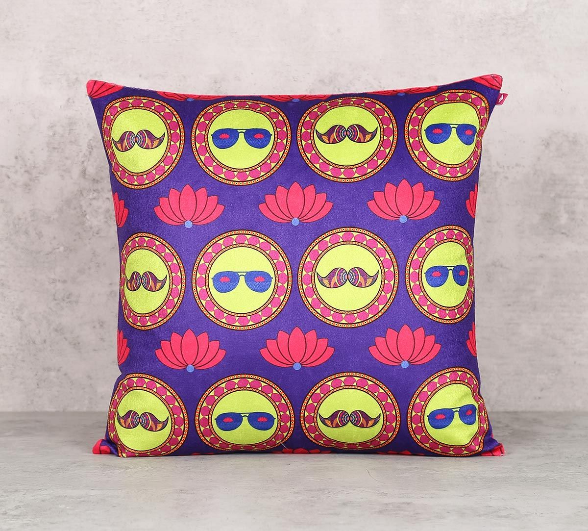 India Circus C'est La Vie Blend Velvet 16 x 16 Cushion Cover