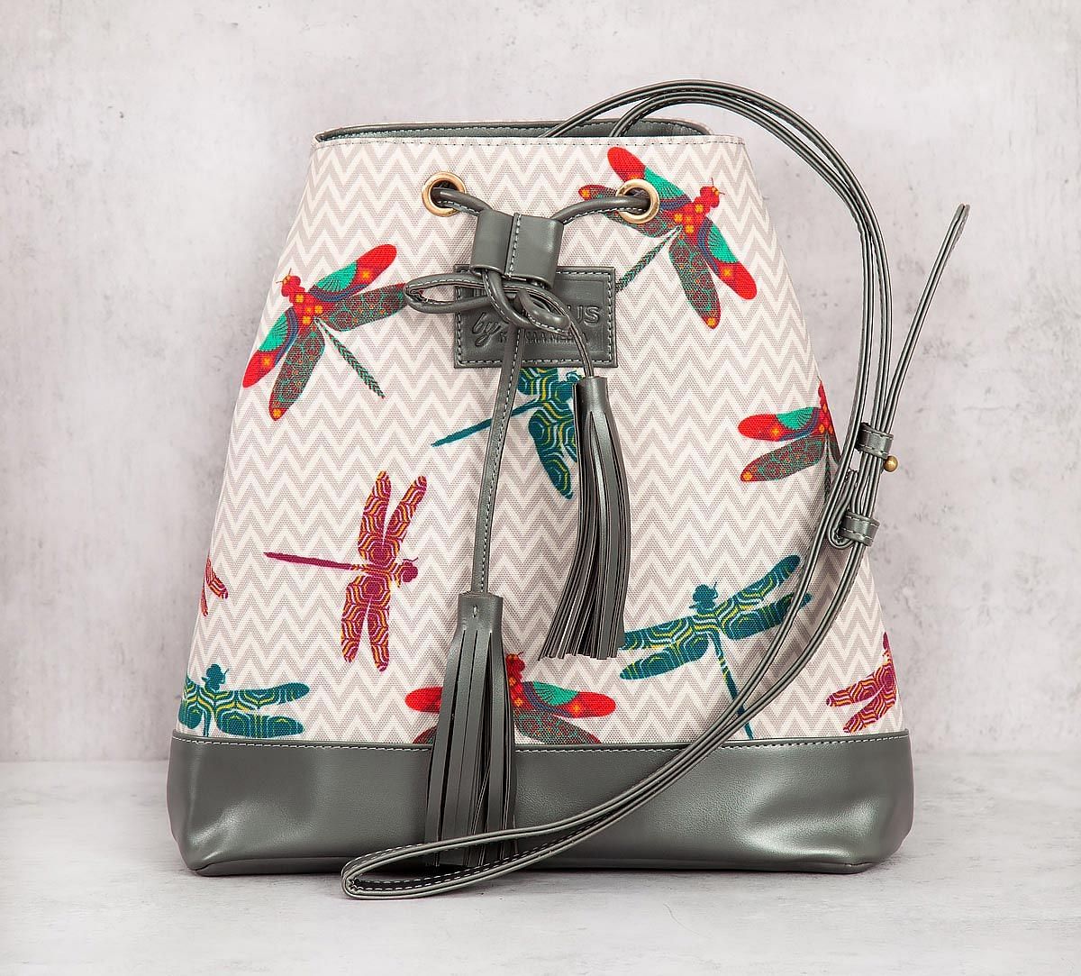 India Circus Chevron Butterflies Hobo Bag