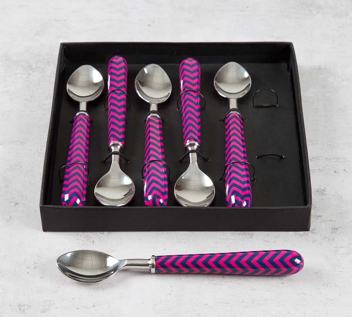 India Circus Chevron Melavo Dessert Spoon Set of 6