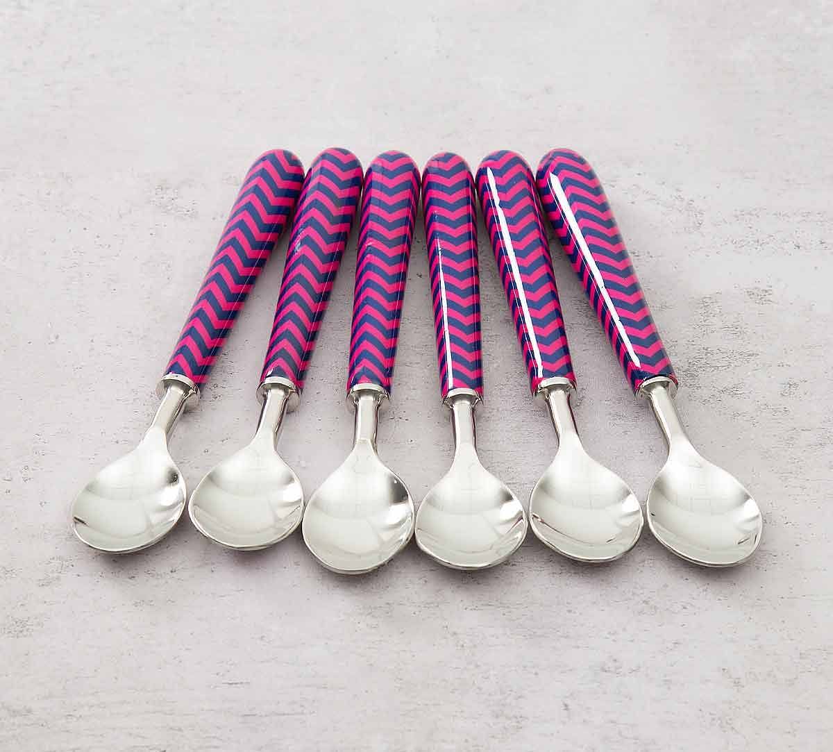 India Circus Chevron Melavo Dessert Spoon Set of 6