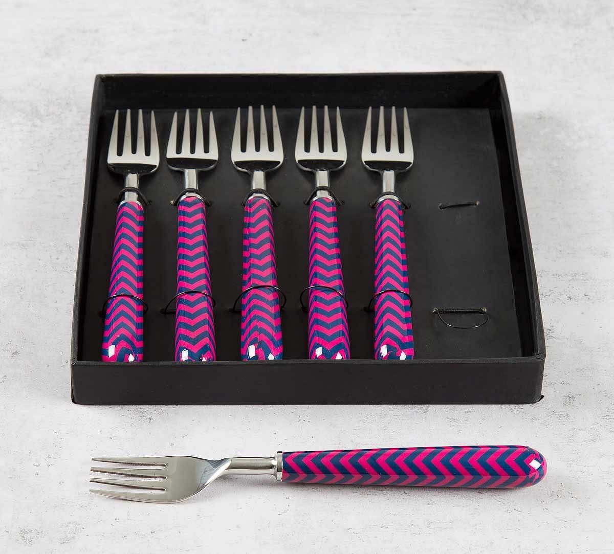 India Circus Chevron Melavo Fruit Fork Set of 6