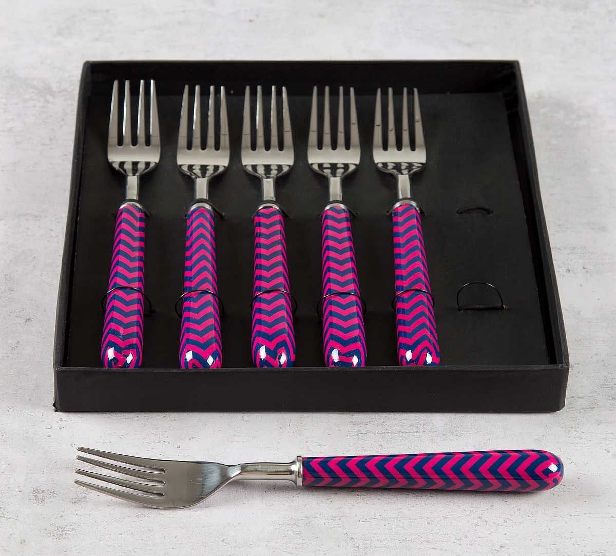 India Circus Chevron Melavo Table Fork Set of 6