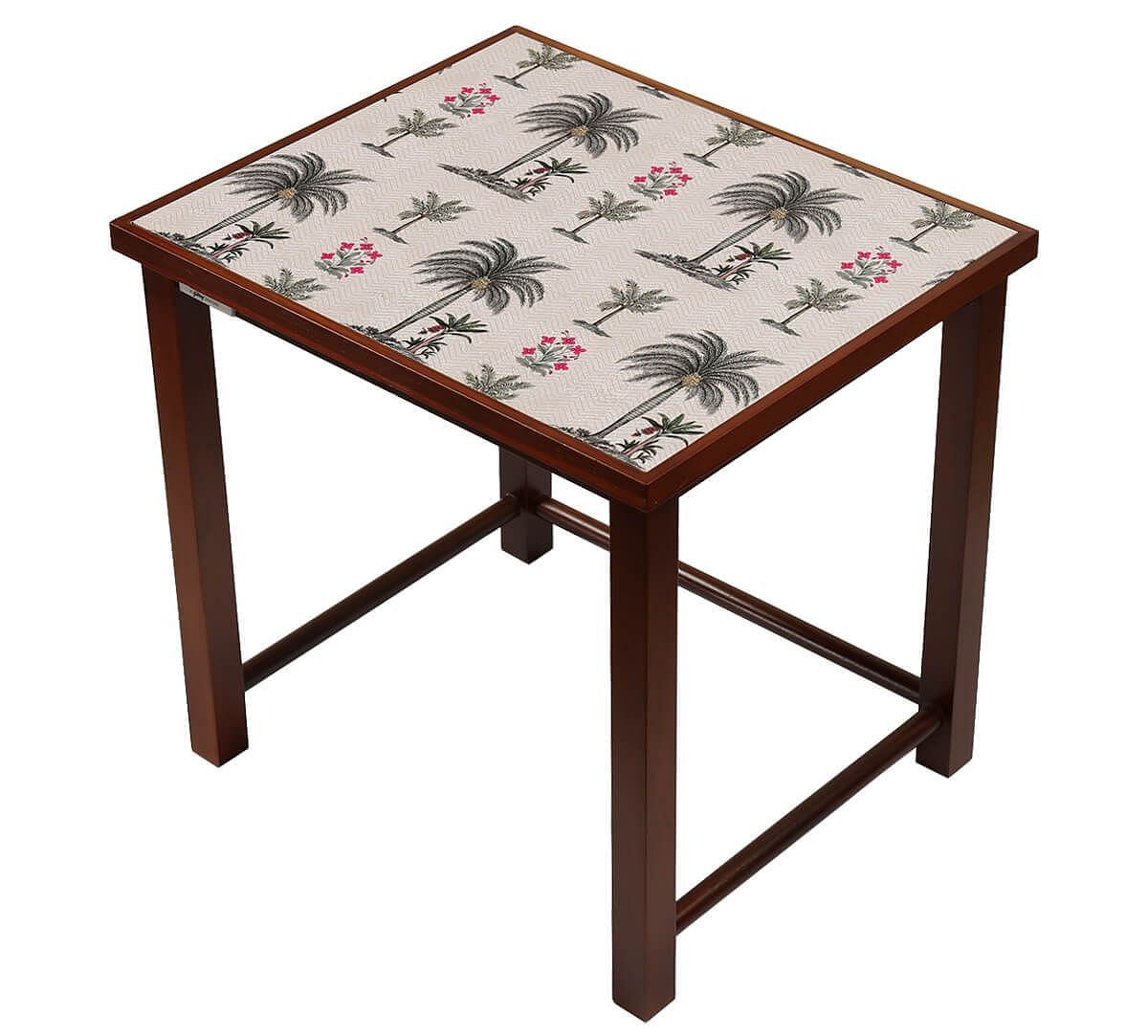 India Circus Chevron Palms Nested Table