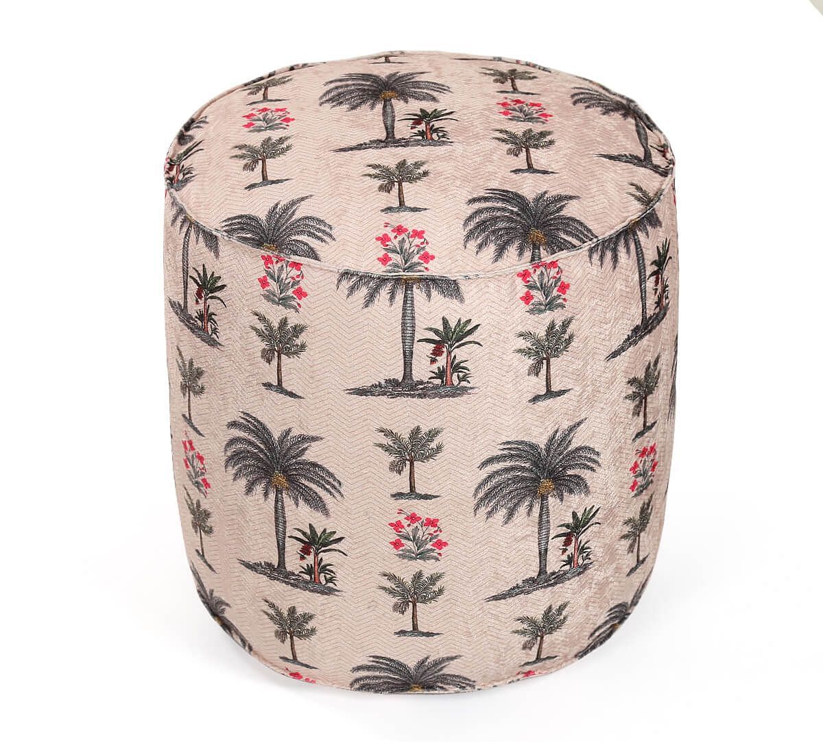 India Circus Chevron Palms Pouffe