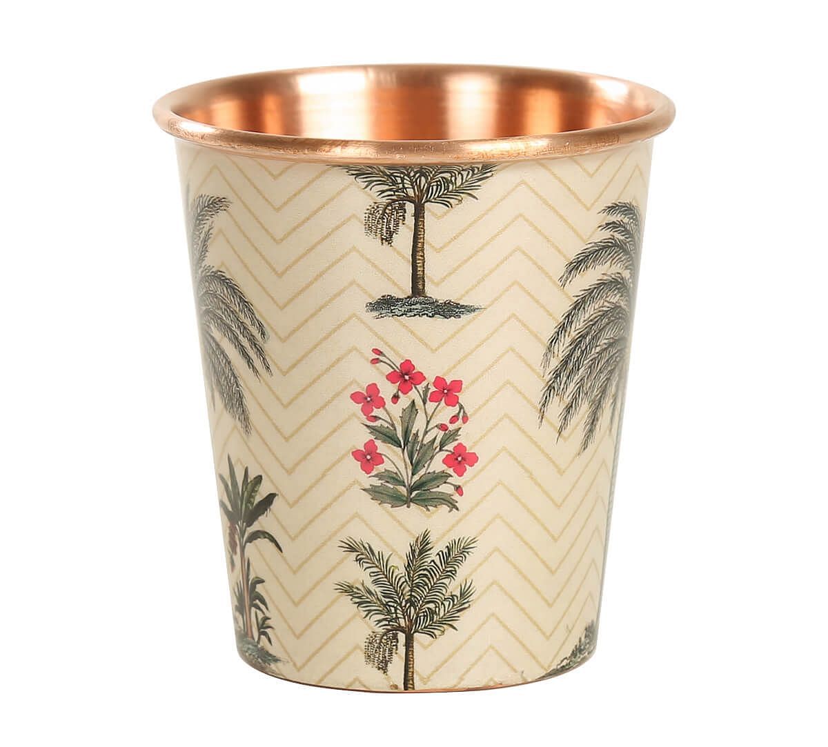 India Circus Chevron Palms Small Copper Tumbler