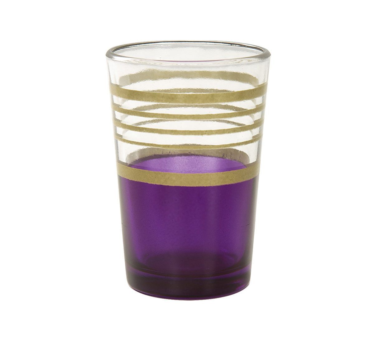 India Circus Circle of Life Purple Moroccan Glasses Set of 6