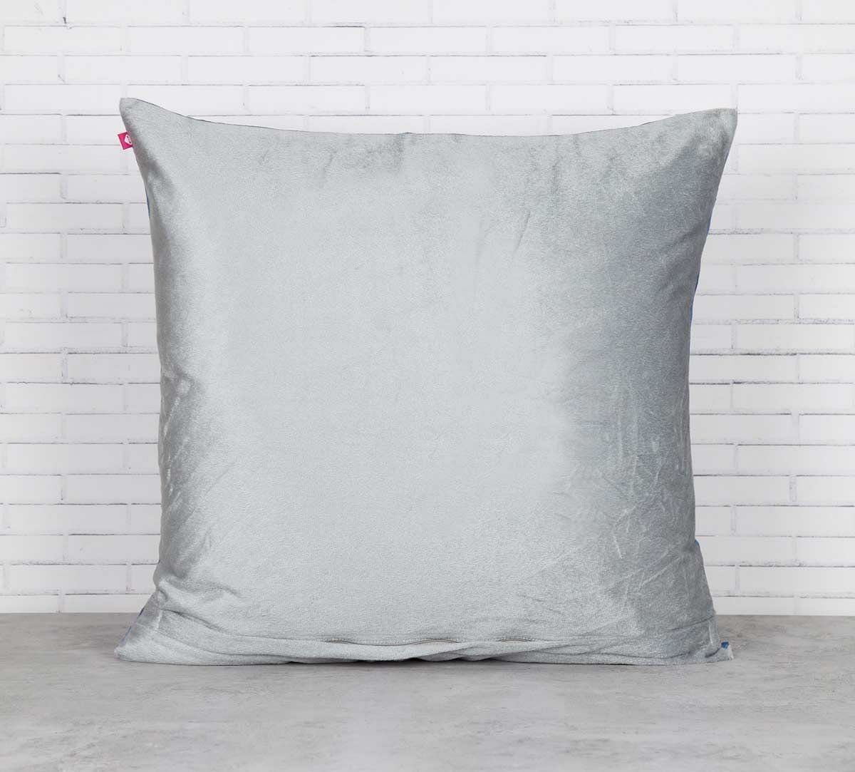India Circus Conifer and Cherry Blossom Blended Velvet Cushion Cover