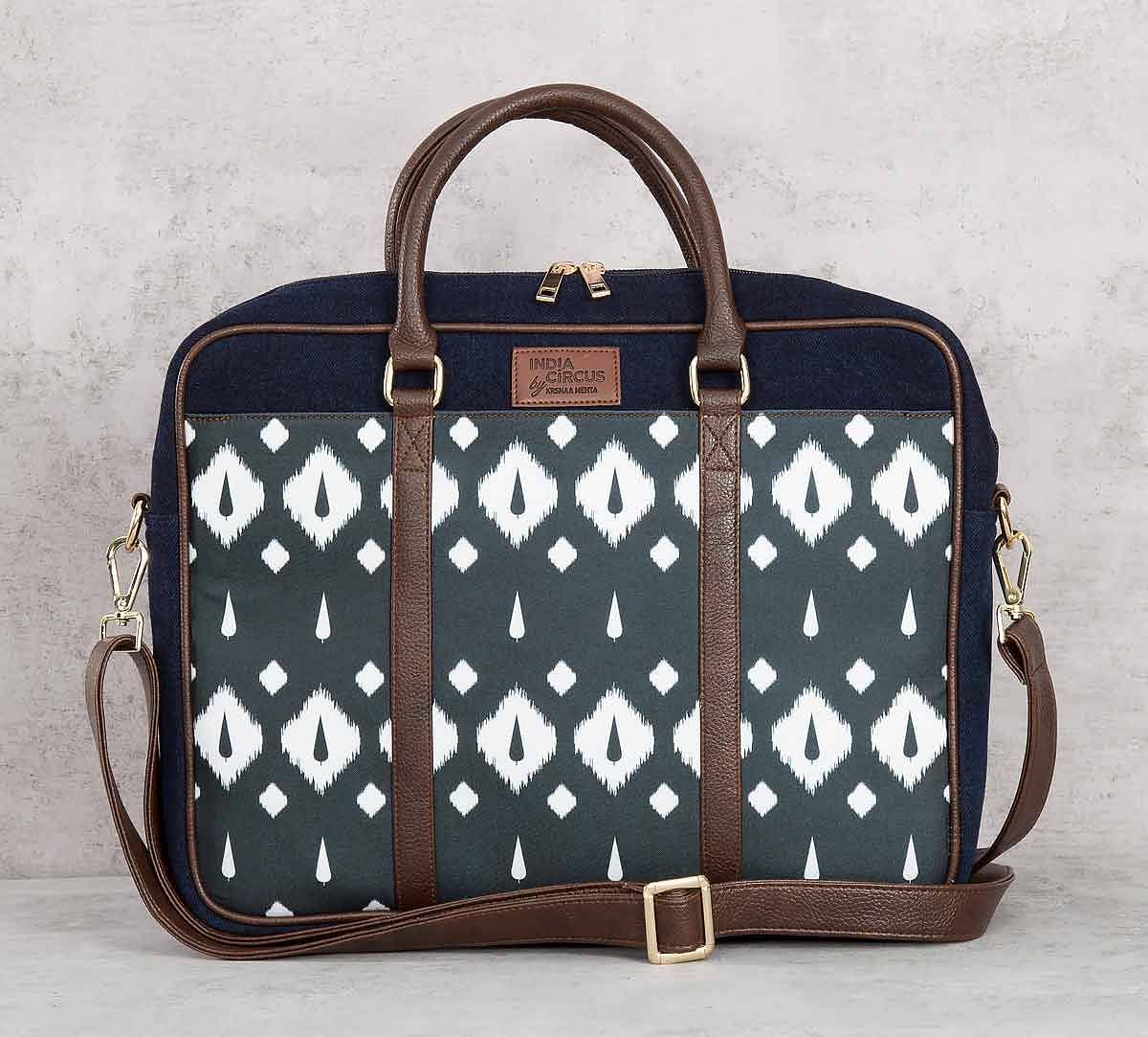 India Circus Conifer Symmetry Denim Laptop Bag