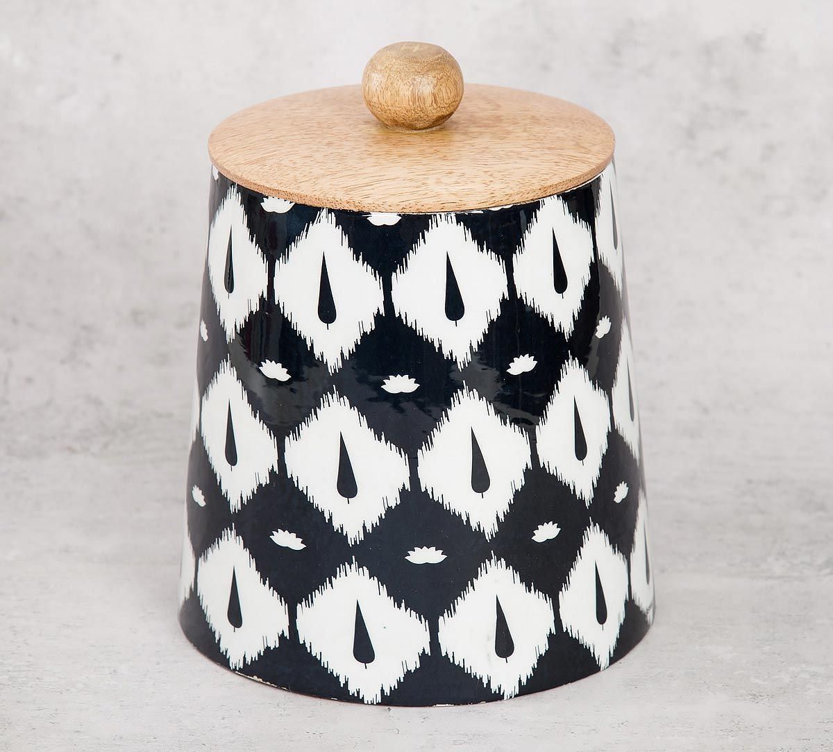 India Circus Conifer Symmetry Wooden Jar