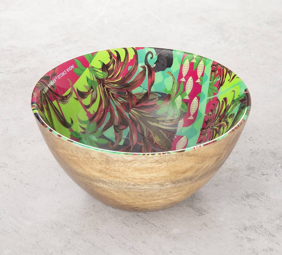 India Circus Countryside Tusker Wooden Bowl
