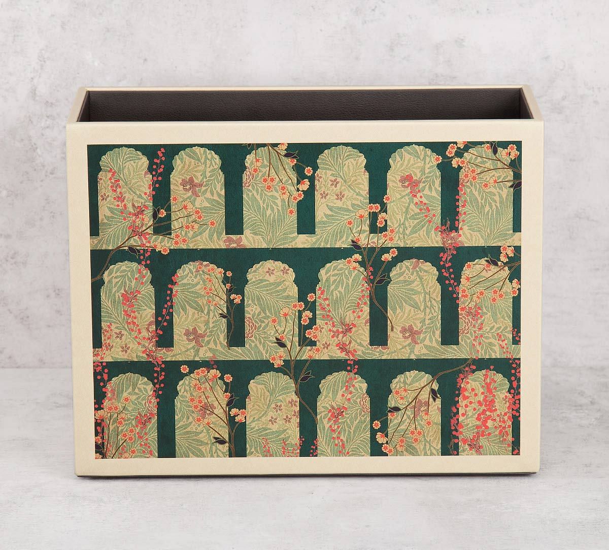 India Circus Cypress Vines Leather Magazine Holder