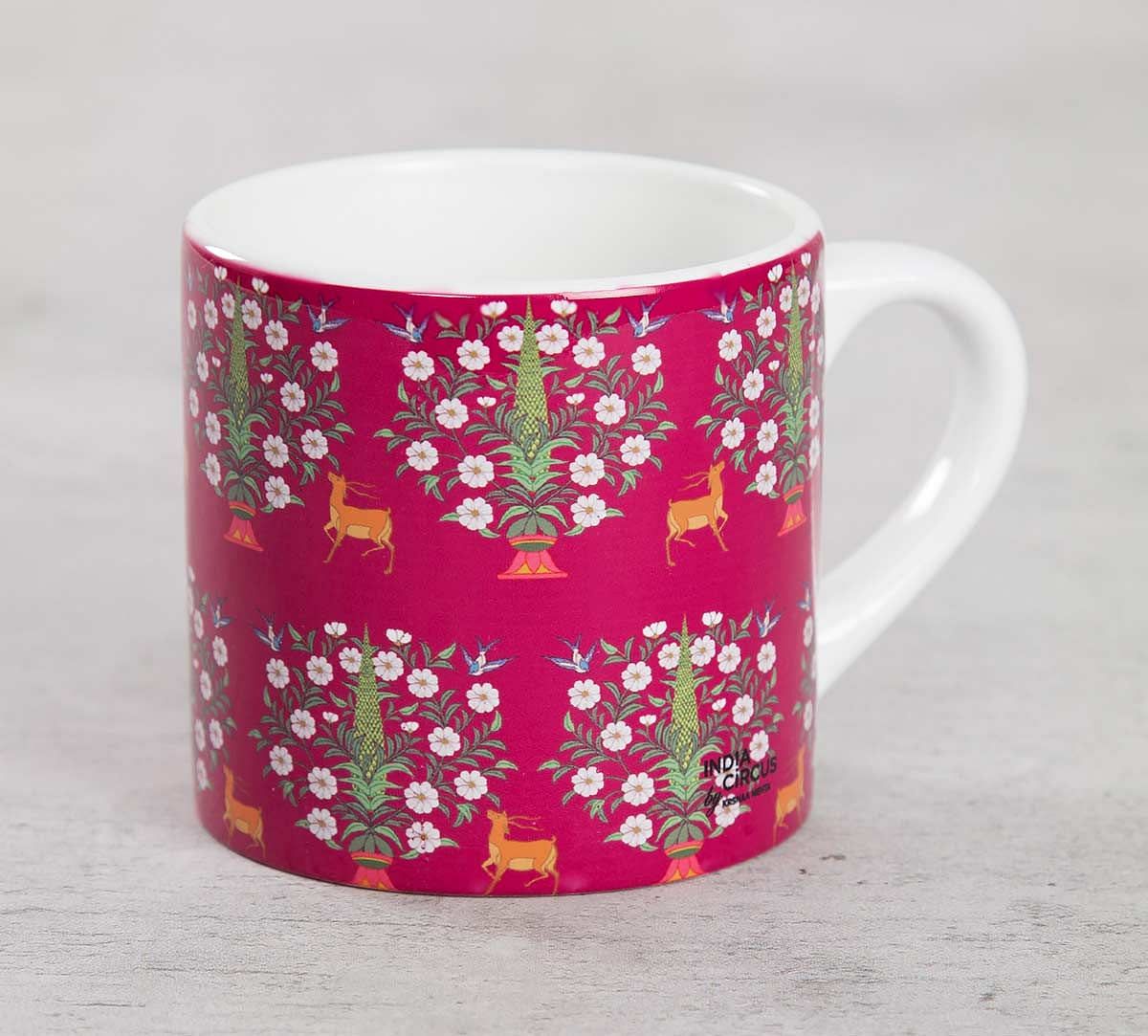 India Circus Deer and Conifer Garden Coffee Mug Small