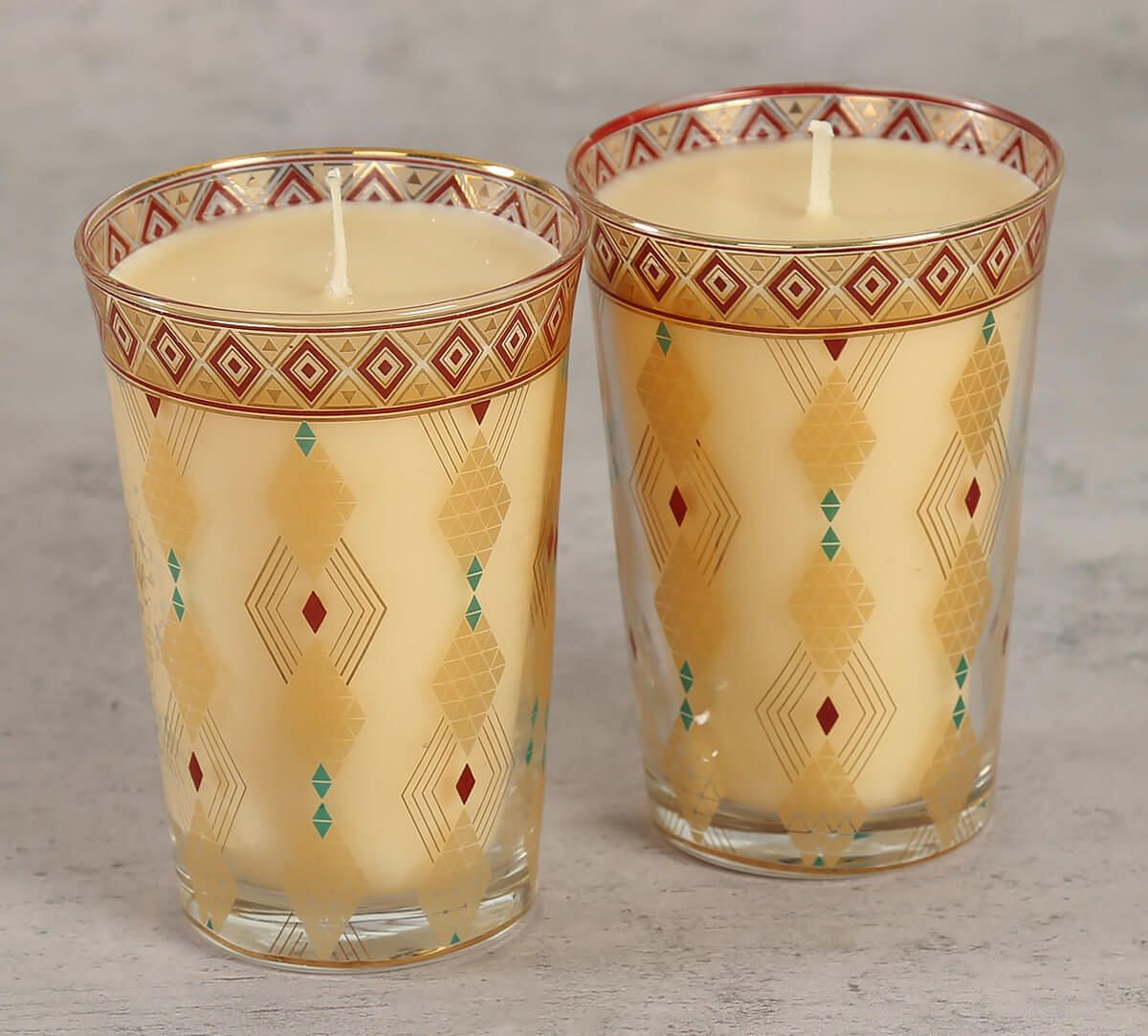 India Circus Diamond Motifs Candle Votive