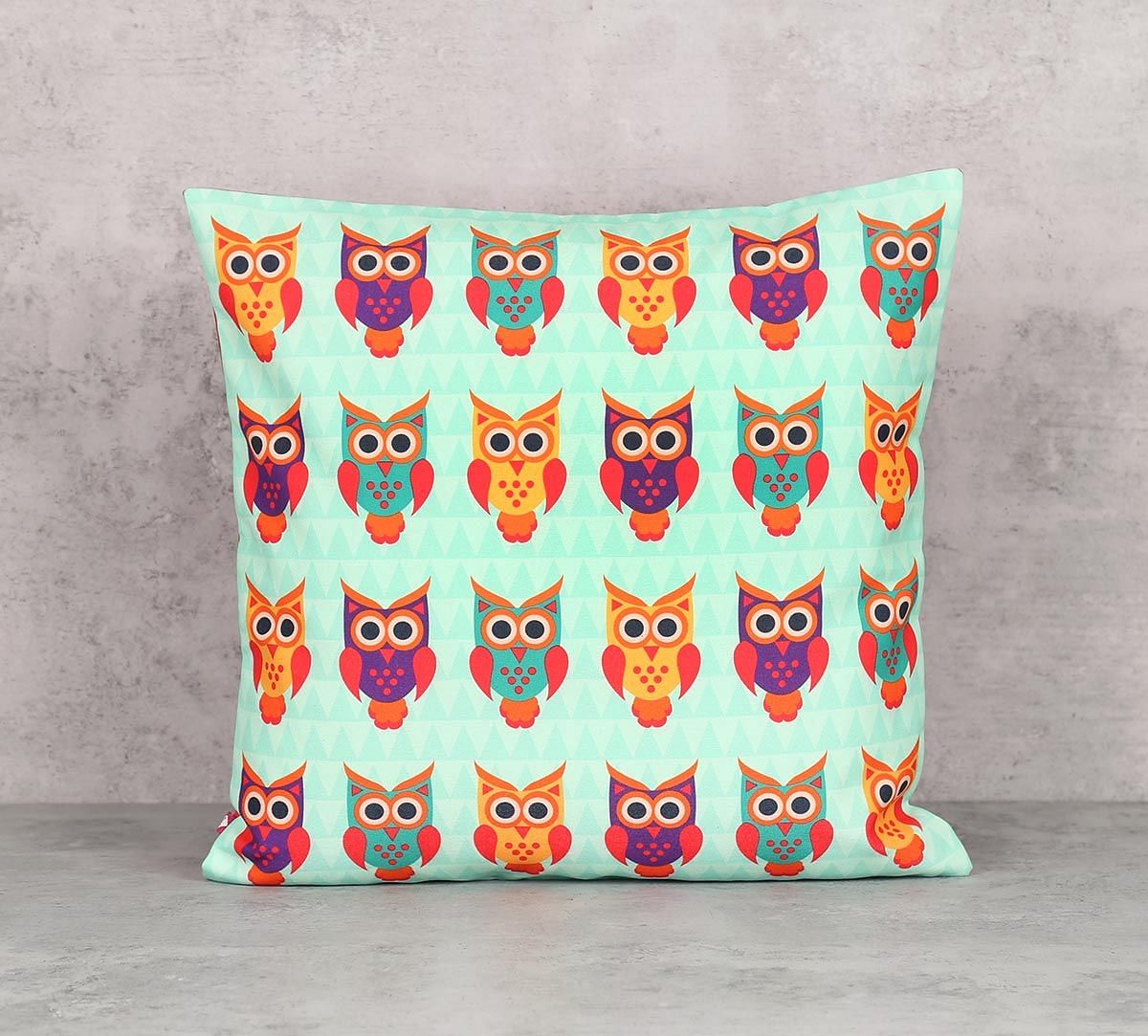 India Circus Disco Hedwig Canvas Blend 16 x 16 Cushion Cover