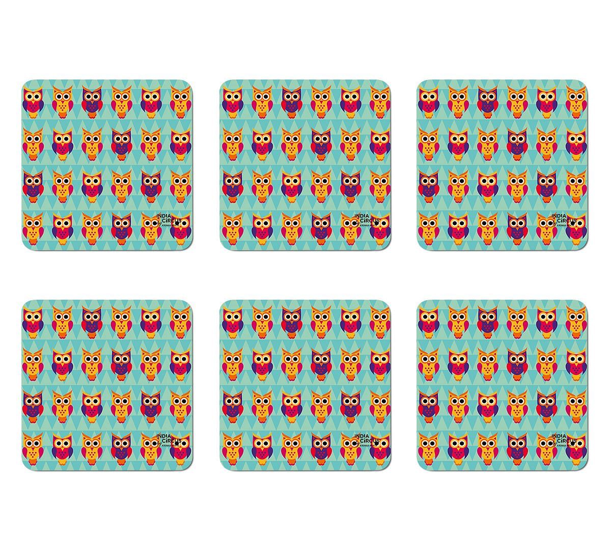 India Circus Disco Hedwig PVC Table Coaster (Set of 6)