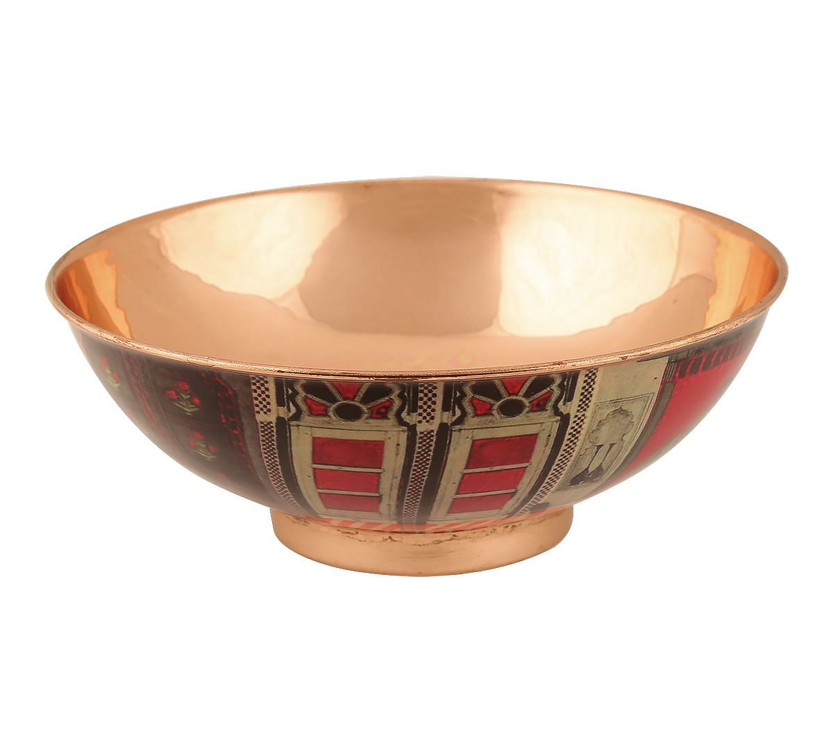 India Circus Doors Of Mystical Wonder Copper Bowl