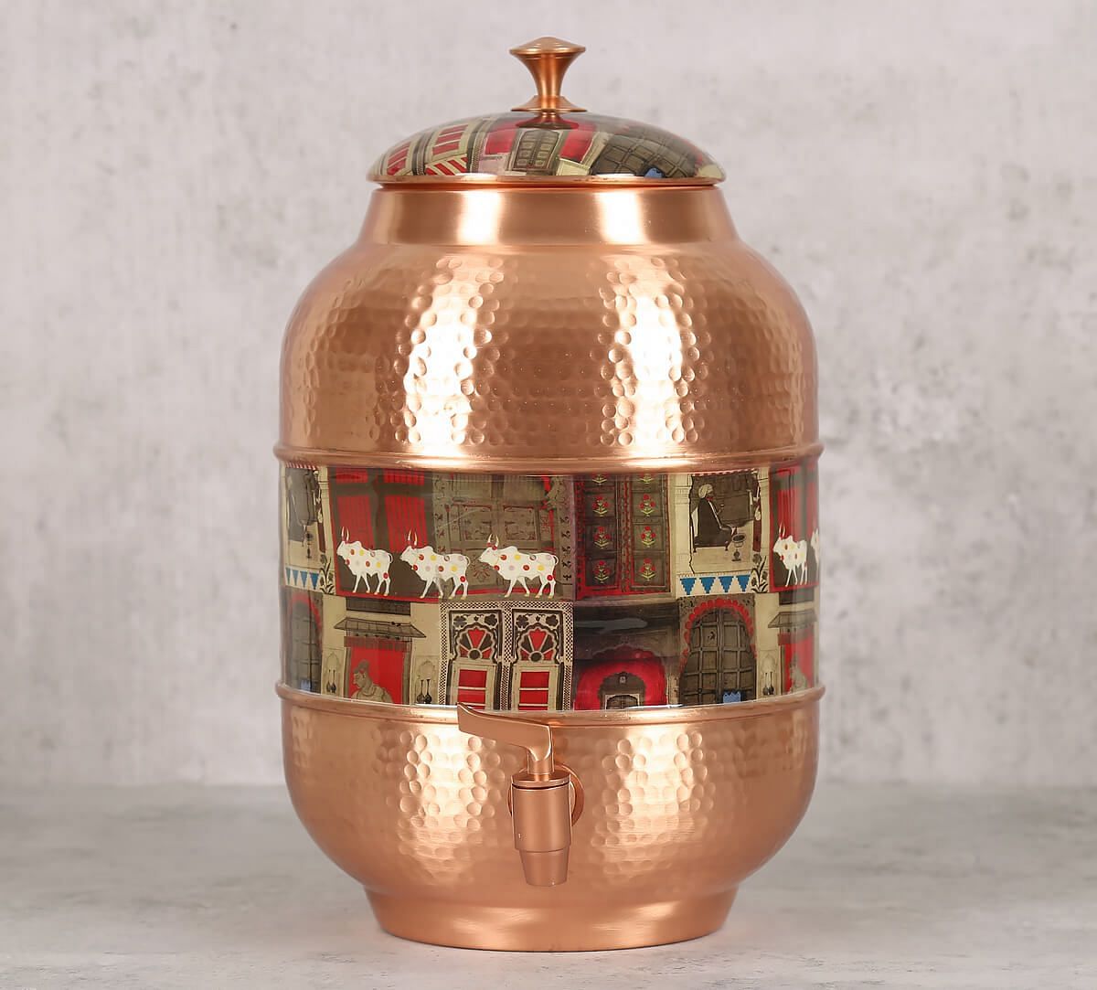 India Circus Doors Of Mystical Wonder Copper Water Dispenser