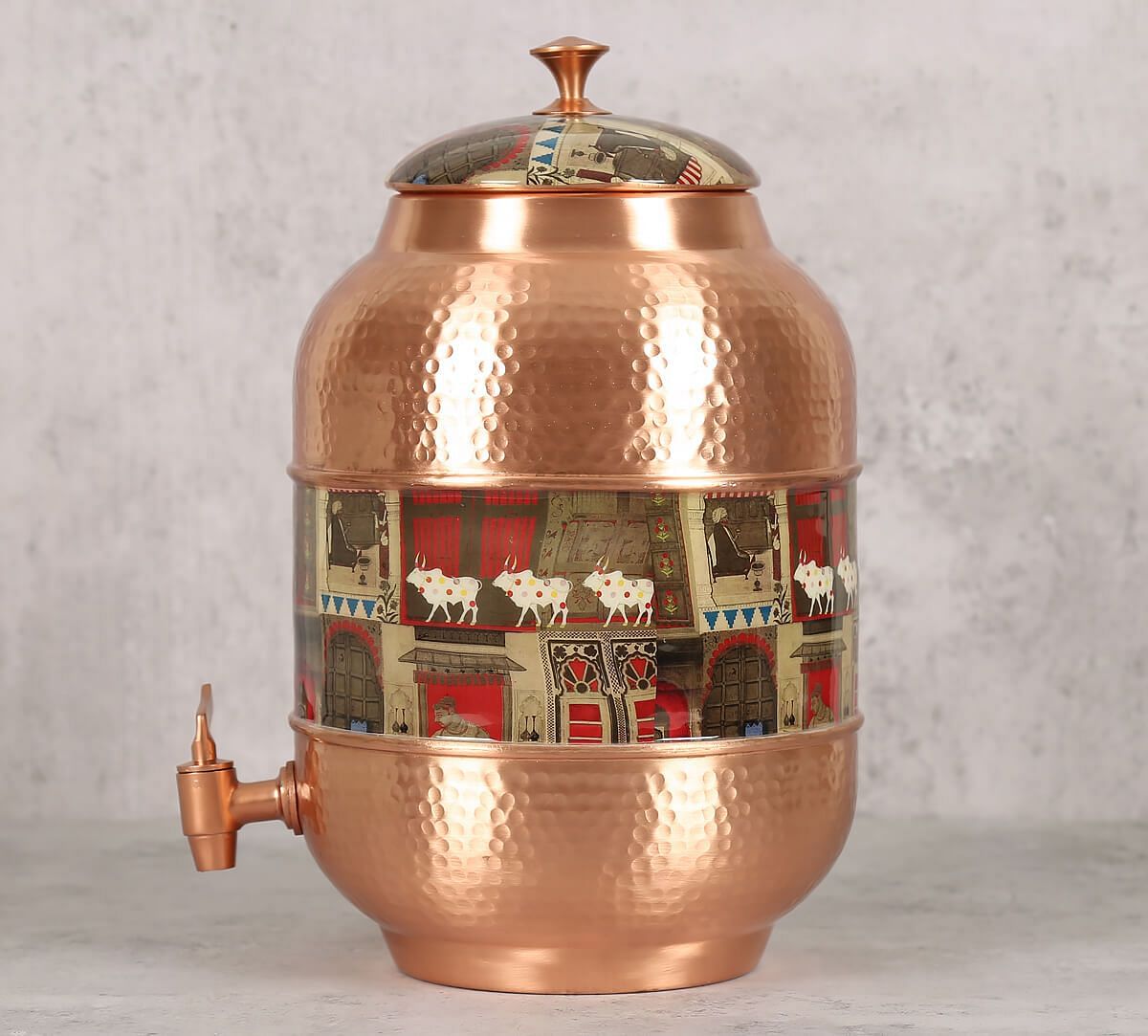 India Circus Doors Of Mystical Wonder Copper Water Dispenser