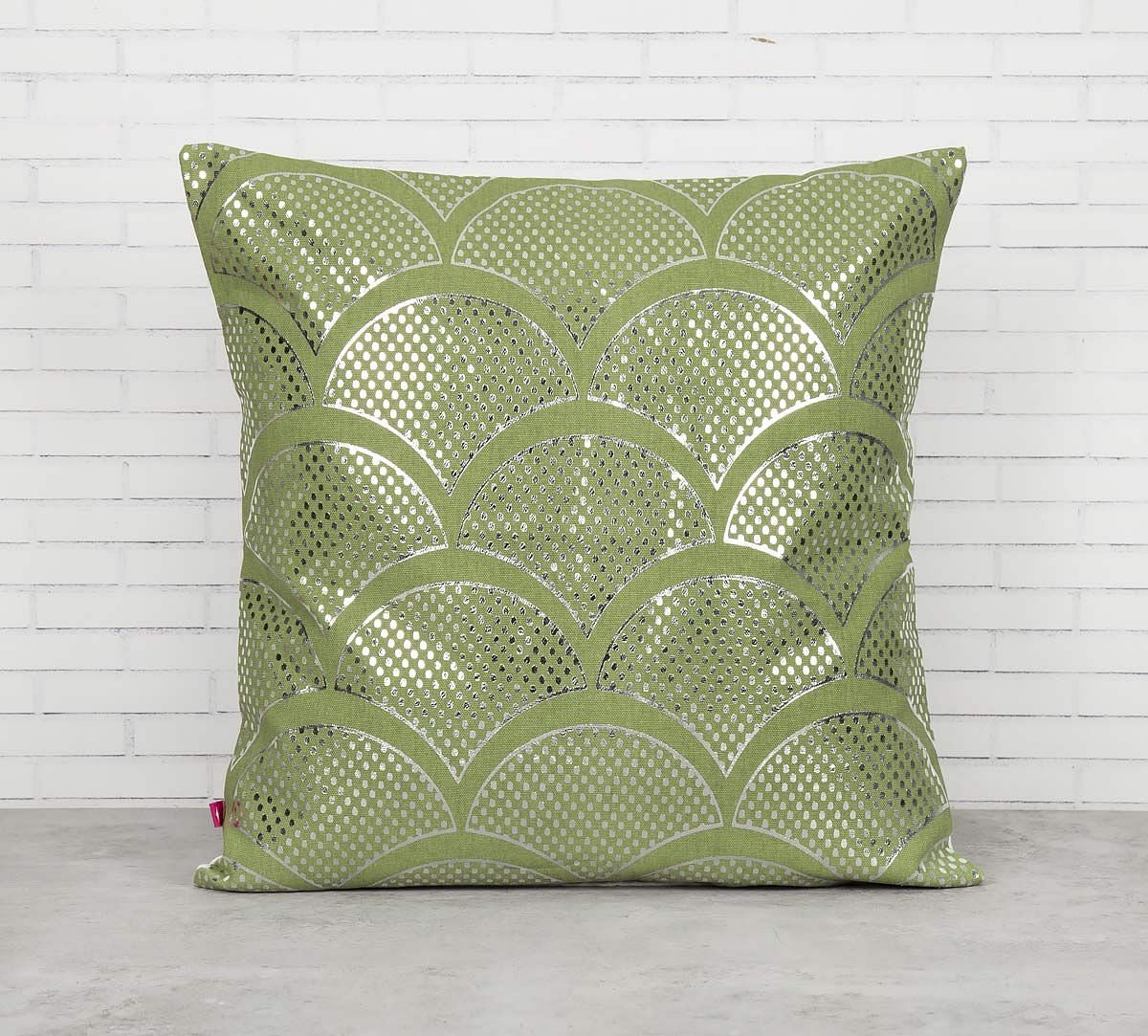 India Circus Dotted Clouds Foil Cushion Cover