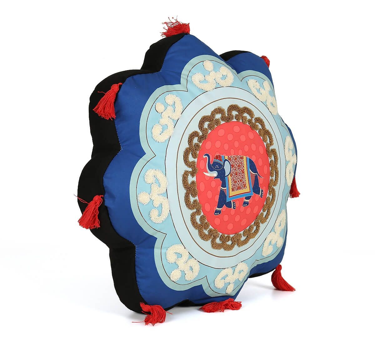 India Circus Eclectic Tusker Shaped Cushion