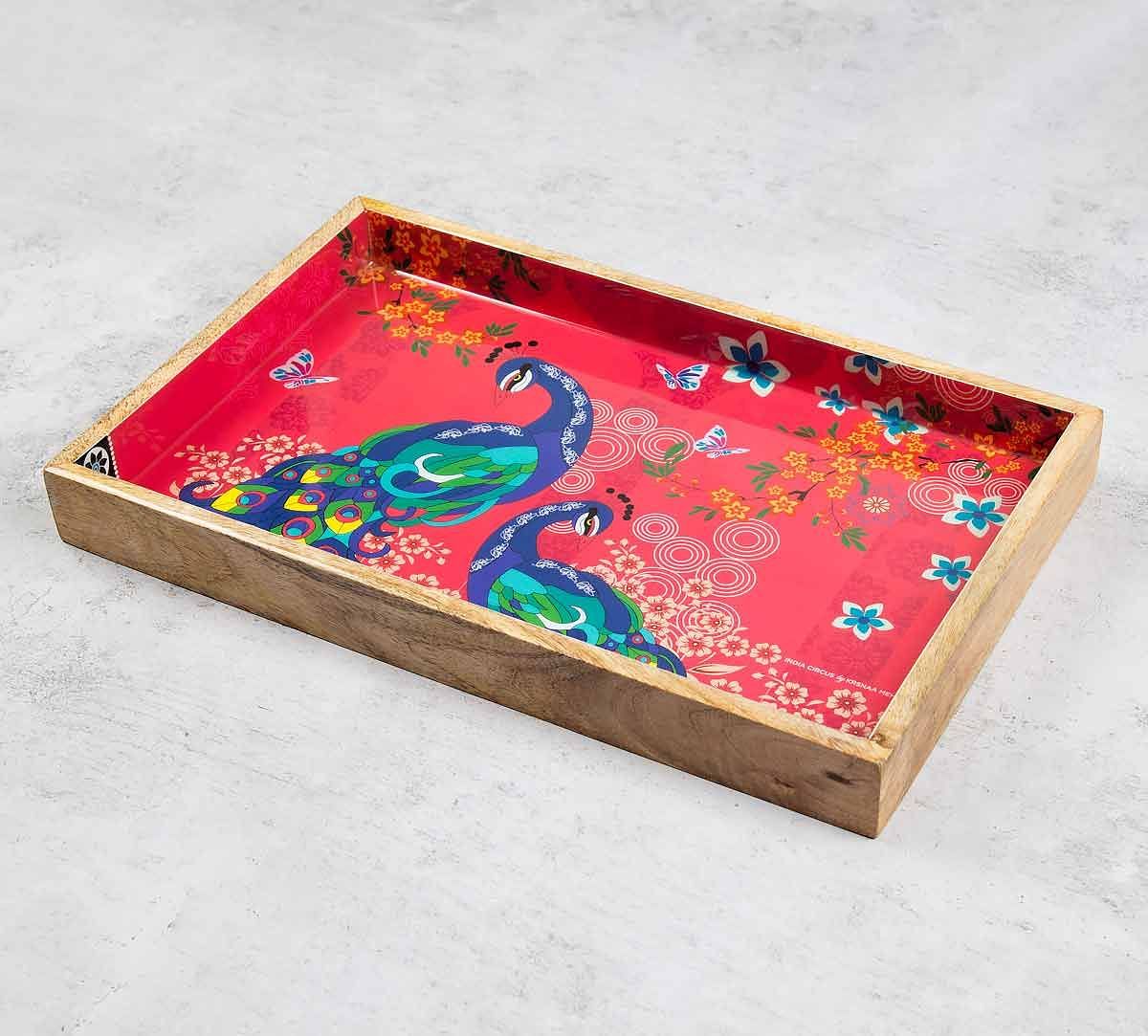 India Circus Feather Train Serving Tray