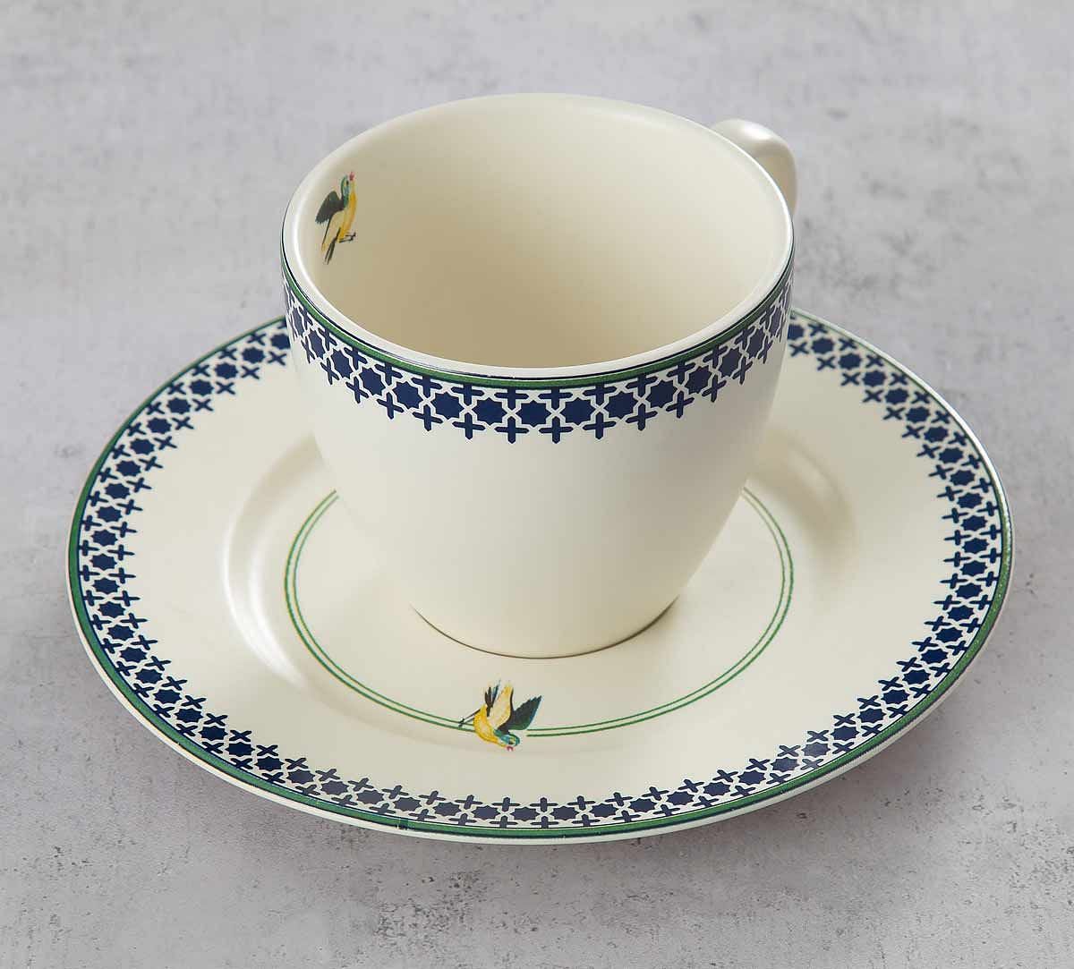 India Circus Flight of Birds Cup and Saucer