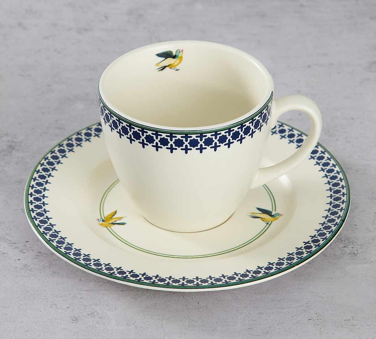 India Circus Flight of Birds Cup and Saucer