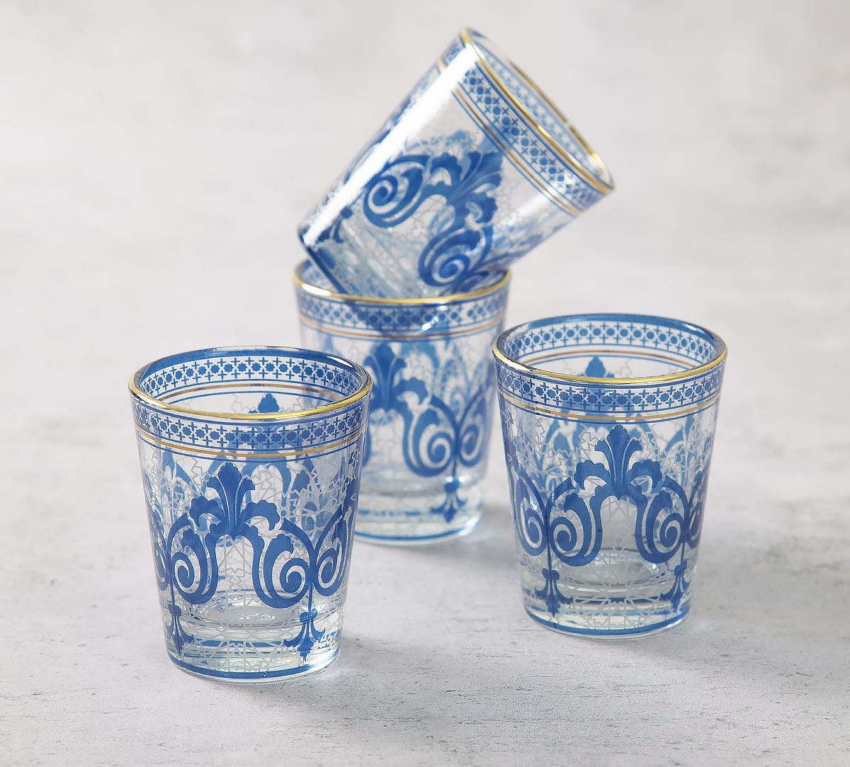 India Circus Flight of Birds Shot Glass (Set of 4)