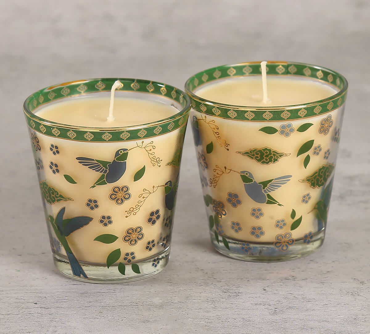 India Circus Flock of Birds Candle Votive