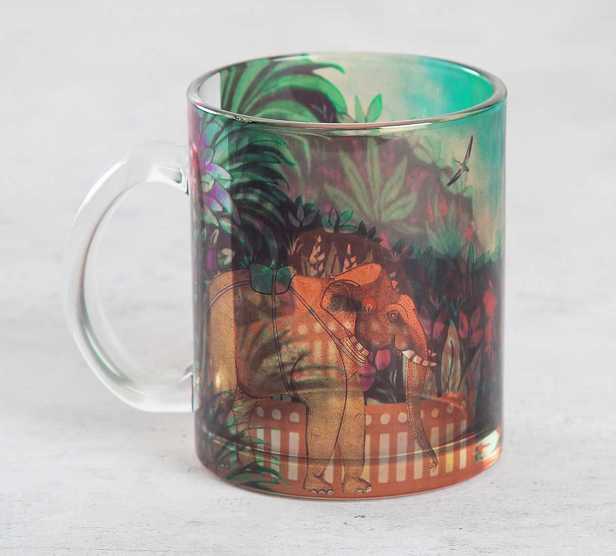 India Circus Floors of Flourish Glass Coffee Mug
