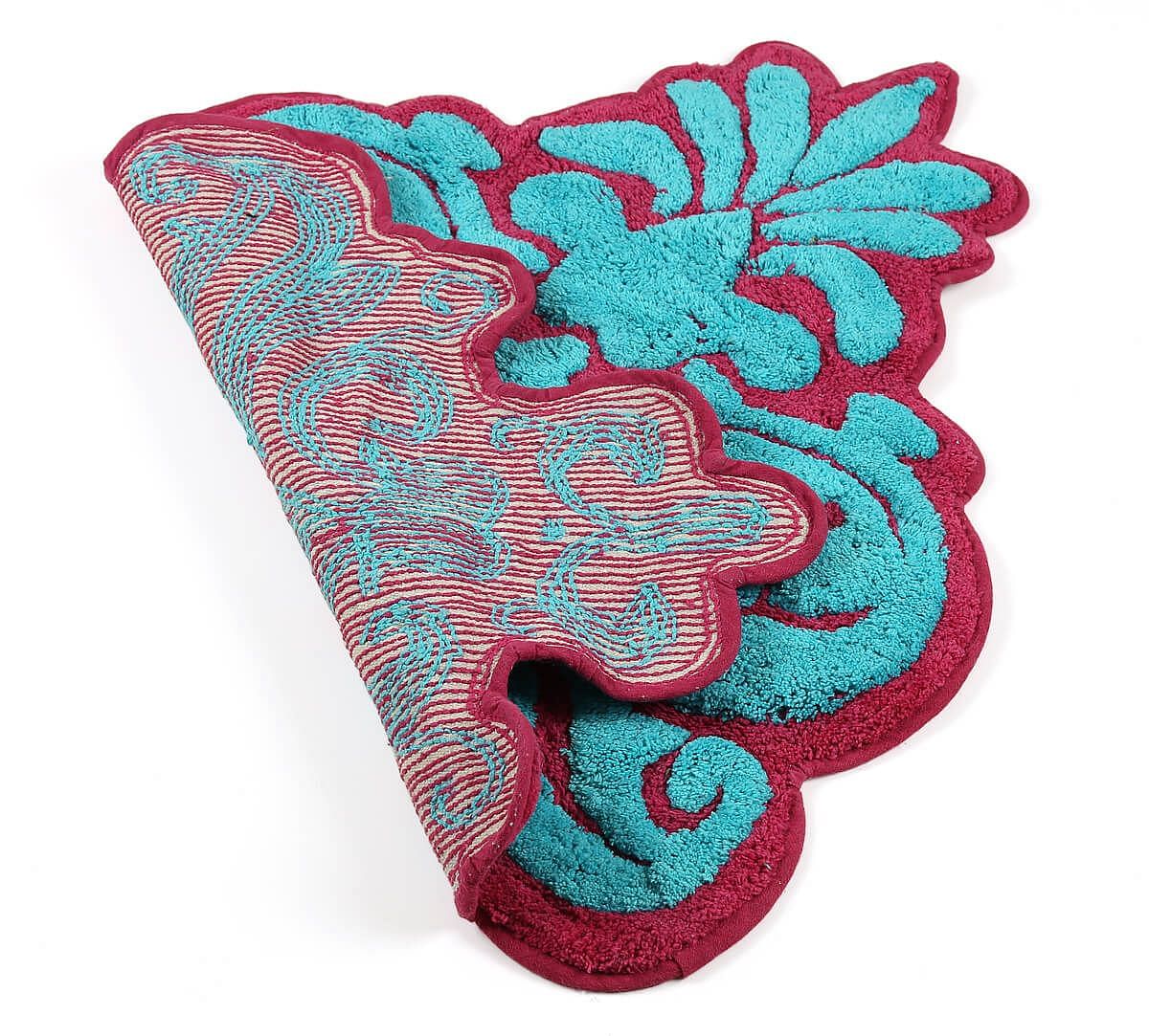 India Circus Floral Blossom Shape Bath Mat