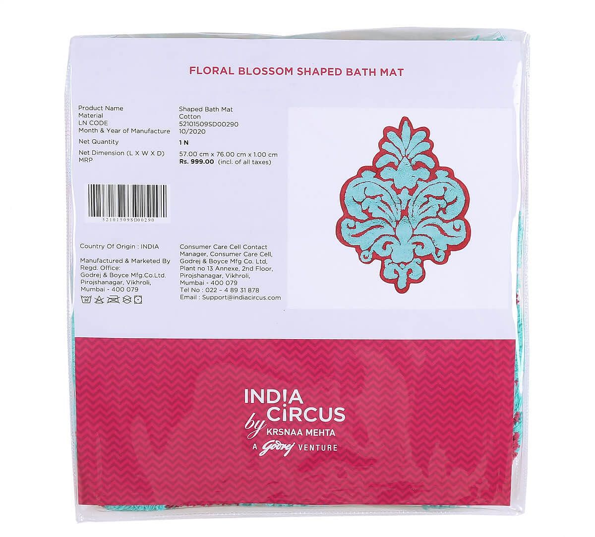 India Circus Floral Blossom Shape Bath Mat