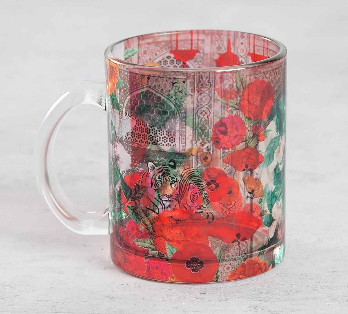 India Circus Floral Burst Glass Coffee Mug