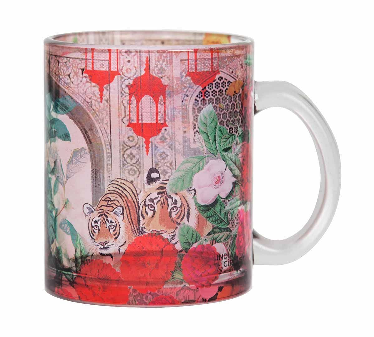 India Circus Floral Burst Glass Coffee Mug