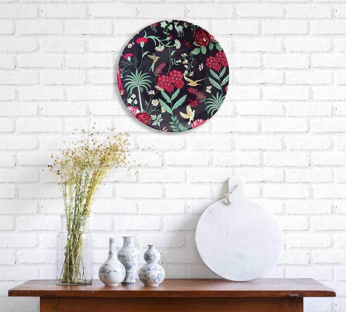 India Circus Floral Galore Decor Plate