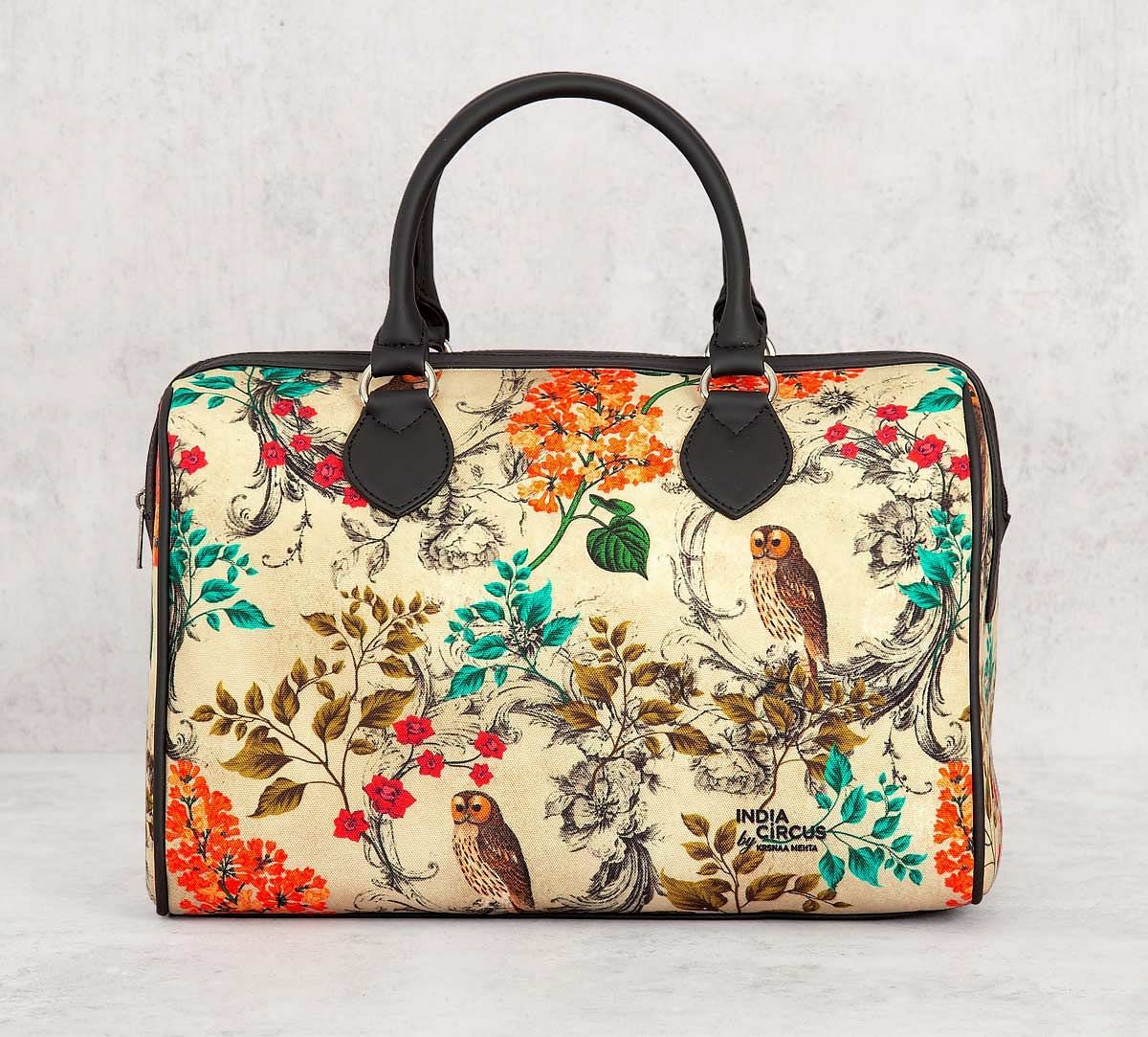 India Circus Floral Hooting Duffle Bag