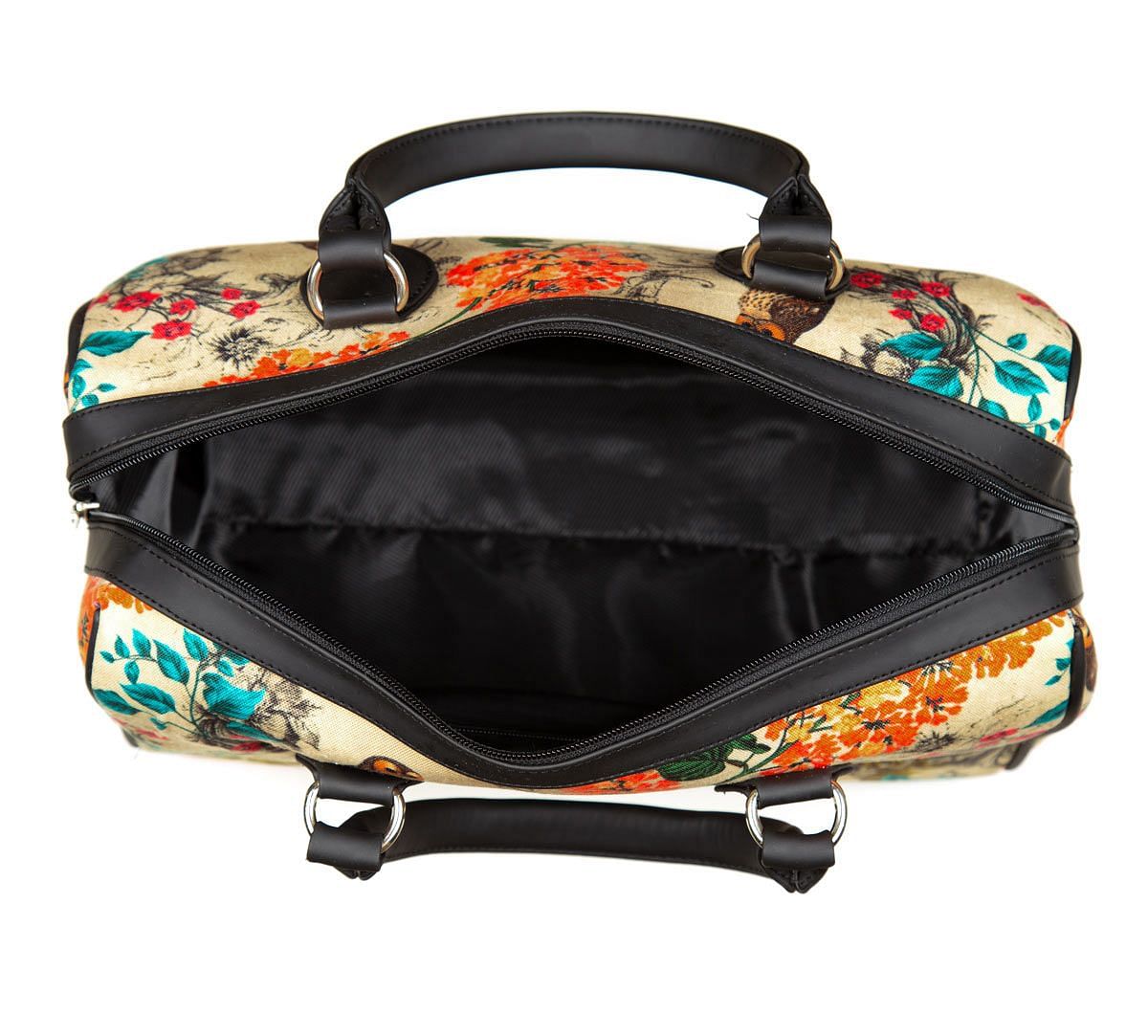 India Circus Floral Hooting Duffle Bag