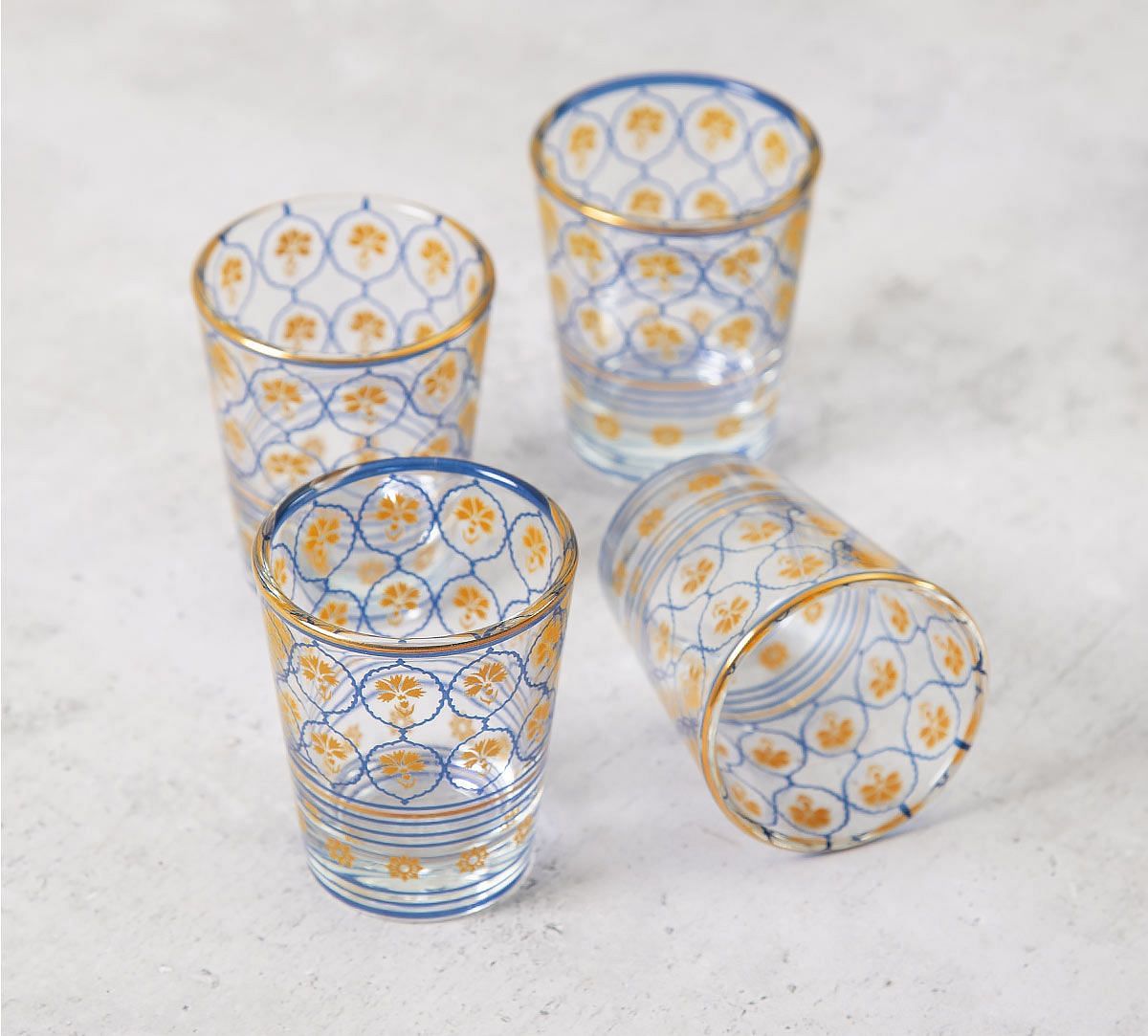 India Circus Floral Hypnosis Shot Glass (Set of 4)