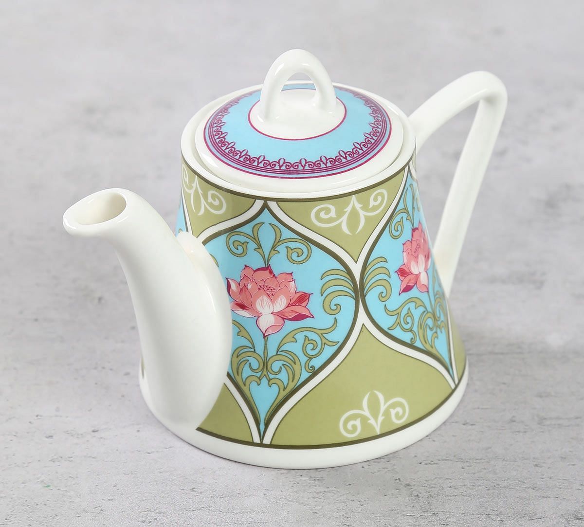 India Circus Floral Illusion Tea Kettle Set