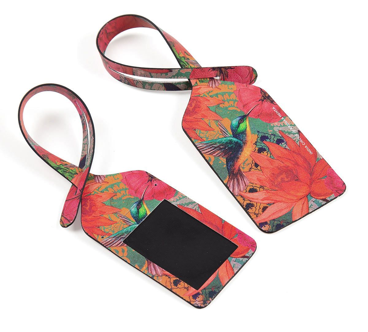 India Circus Floral Kingdom Travel Tag Set of 2