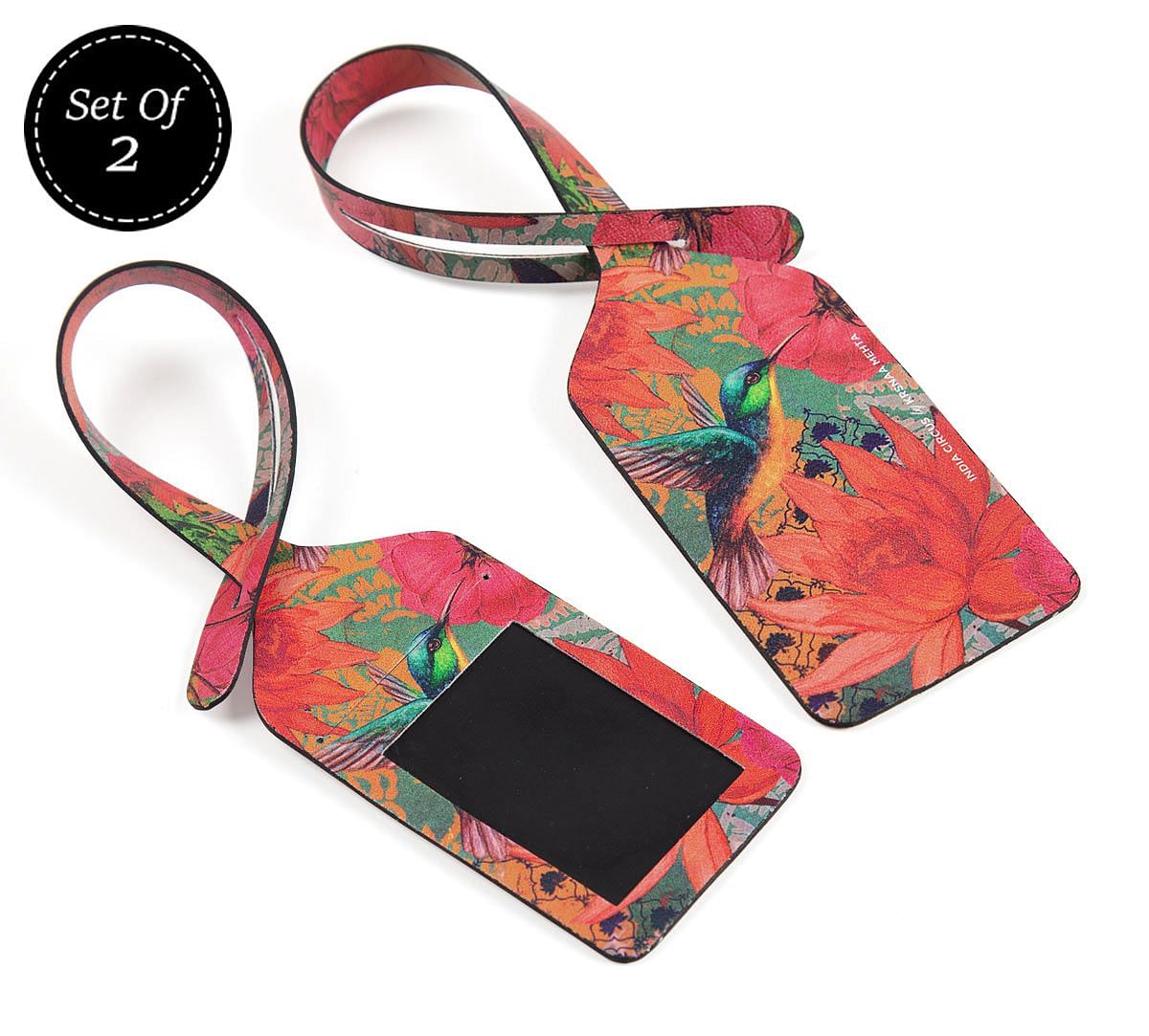India Circus Floral Kingdom Travel Tag Set of 2
