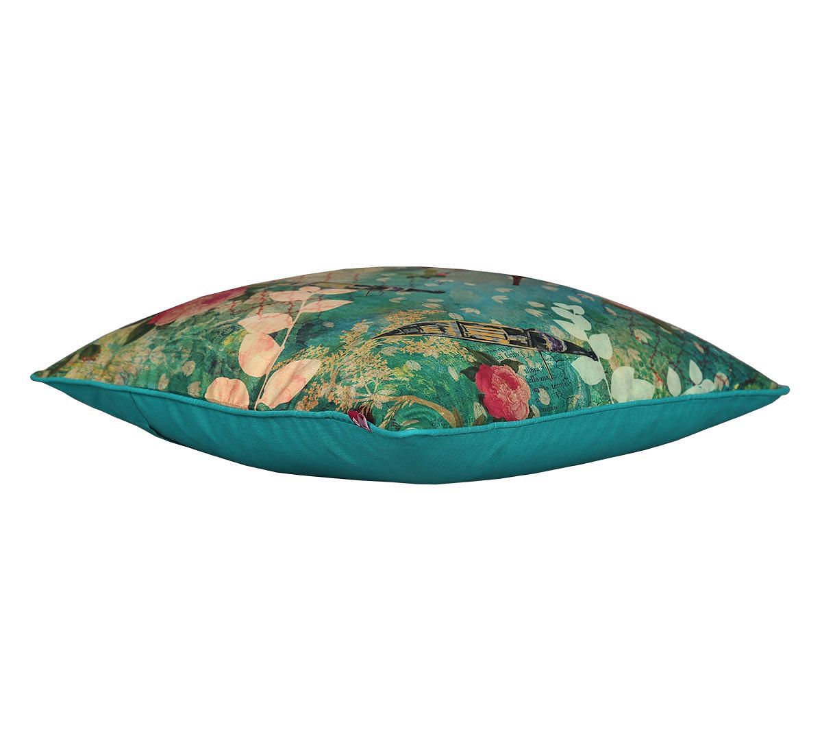 India Circus Floral Lake Inception Polyester Cushion Cover