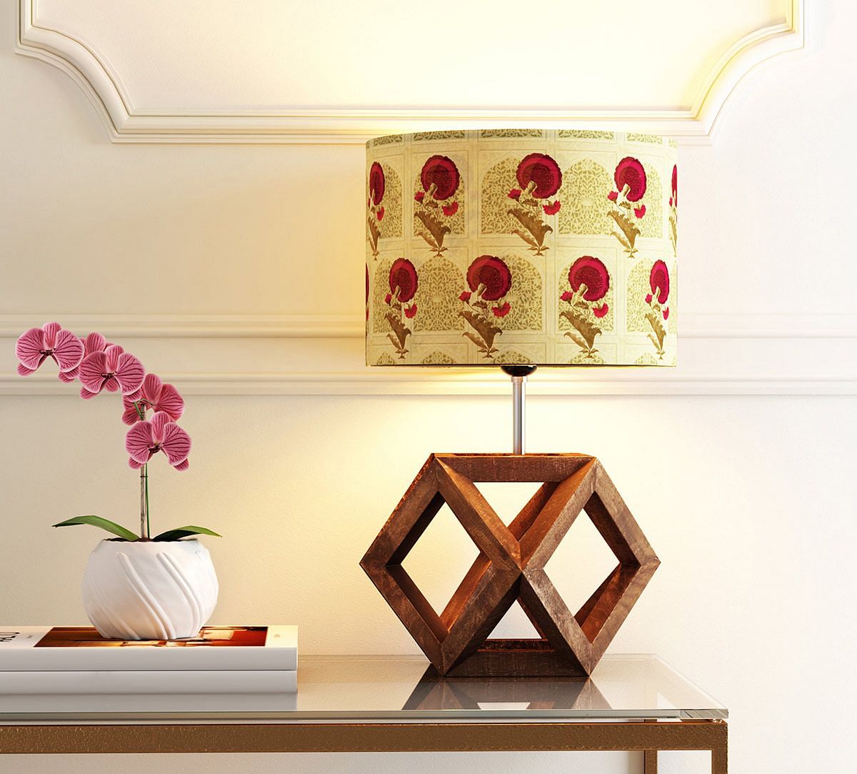 India Circus Flower Regalia Cylindrical Lamp Shade