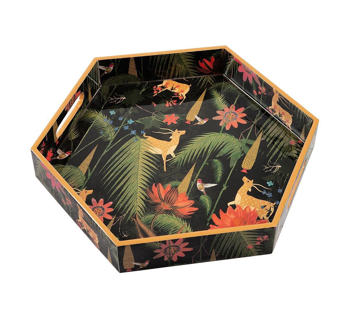India Circus Forest Fetish Hexagon Serving Tray