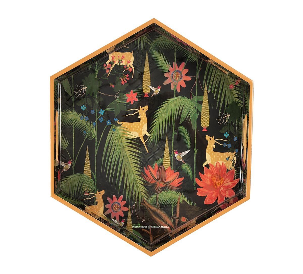 India Circus Forest Fetish Hexagon Serving Tray