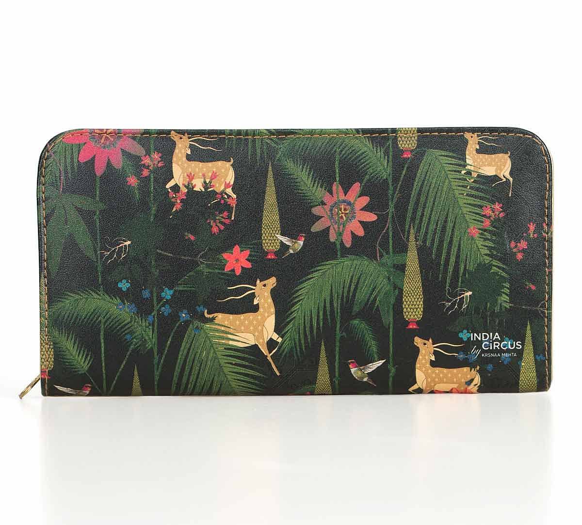 India Circus Forest Fetish Ladies Zipper Wallet