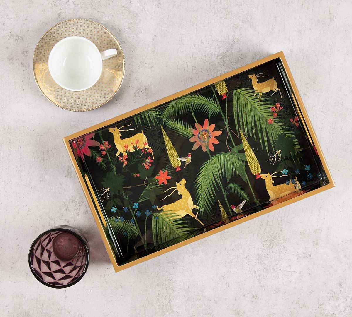 India Circus Forest Fetish Rectangle Serving Tray